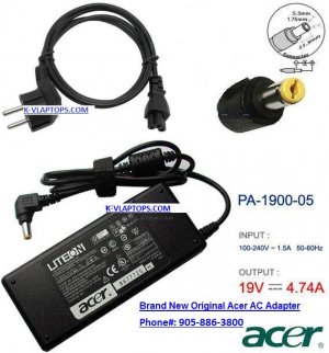 Acer Aspire 5100| 5102| 5110| 5550| 5551 AC Adapter