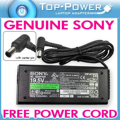 AC Adapter for Sony VAIO VGP-AC19V10 19V11 19.5v 4.7a - Click Image to Close